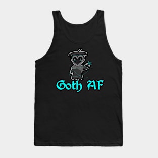 Goth AF Spooky Kawaii Creepy Cute Tank Top